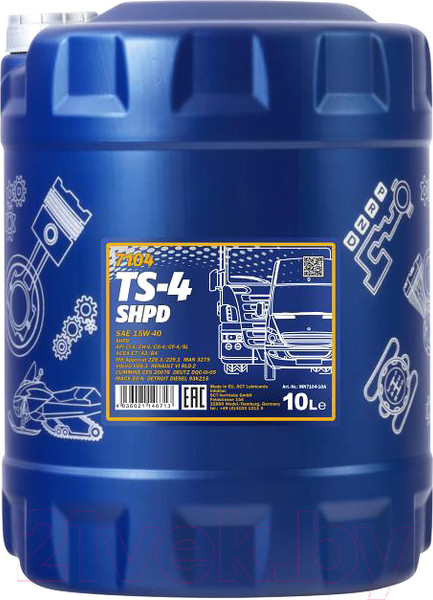 Изображение товара Моторное масло Mannol TS-4 15W40 SHPD CI-4/SL / MN7104-10 (10л)