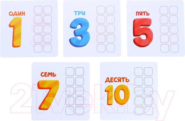 Изображение товара Развивающий игровой набор Zabiaka Кубики-конструктор: учимся считать / 4181515