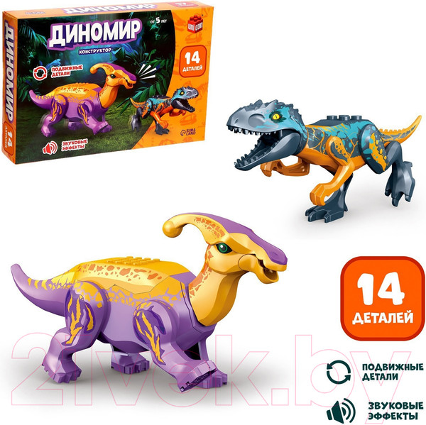 Изображение товара Игрушка-конструктор Unicon Диномир Тиранозавр и паразауролоф / 7761124