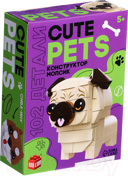 Изображение товара Конструктор Unicon Cute dogs Мопсик / 9278946
