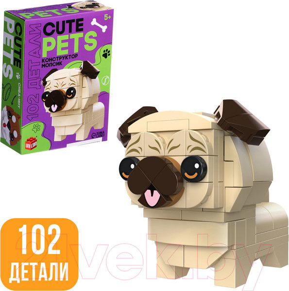 Изображение товара Конструктор Unicon Cute dogs Мопсик / 9278946