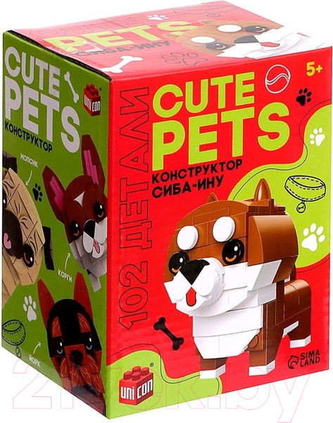 Изображение товара Конструктор Unicon Cute pets Сиба-Ину / 9278945