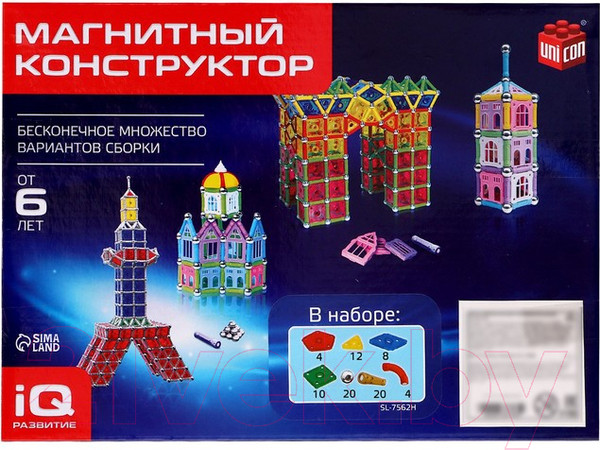 Изображение товара Конструктор магнитный Unicon Необычные фигуры / 1387365