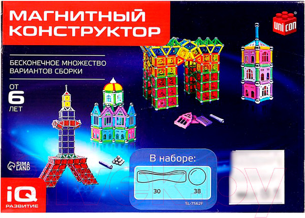 Изображение товара Конструктор магнитный Unicon Необычные фигуры / 1387368