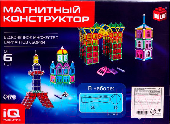 Изображение товара Конструктор магнитный Unicon Необычные фигуры / 1387369