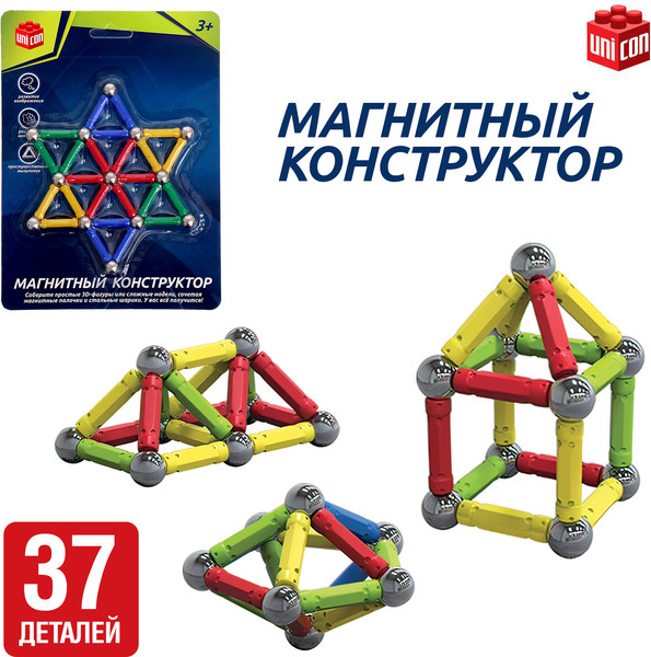 Изображение товара Конструктор магнитный Unicon Звезда / 1633371