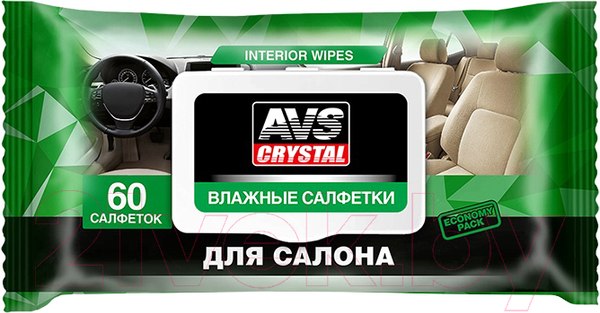 Изображение товара Влажные салфетки для автомобиля AVS Для Салона AVK-212 / A40267S (60шт)