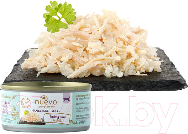 Изображение товара Влажный корм для кошек Nuevo Из филе индейки в желе / 95022 (70г)