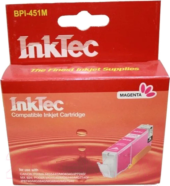 Изображение товара Картридж InkTec Magenta / BN05849 (аналог Canon Pixma CLI-451XL)