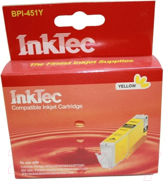 Изображение товара Картридж InkTec Yellow / BN05852 (аналог Canon Pixma CLI-451XL)