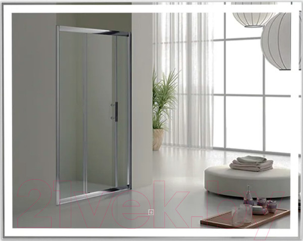 Изображение товара Зеркало Пекам Greta 110x80 / greta-110x80s (с подсветкой, с сенсором на прикосновение)