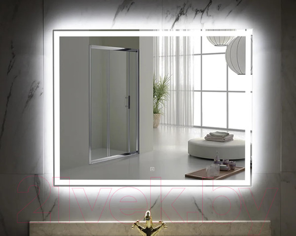 Изображение товара Зеркало Пекам Greta 110x80 / greta-110x80s (с подсветкой, с сенсором на прикосновение)