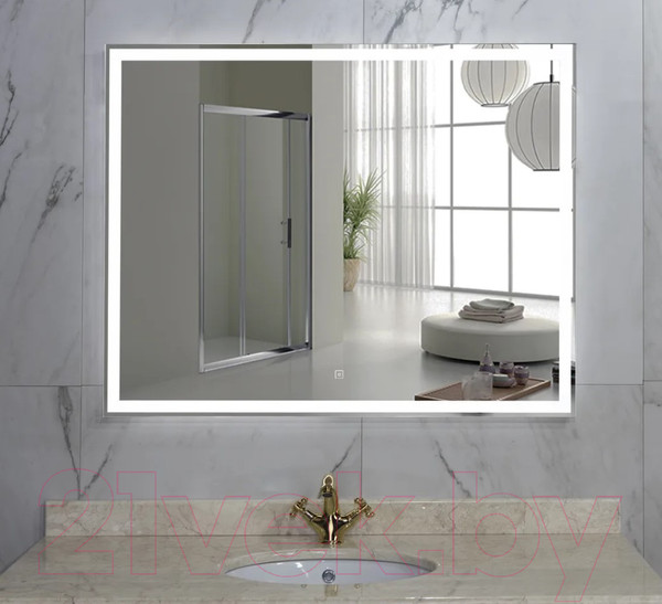 Изображение товара Зеркало Пекам Greta 110x80 / greta-110x80s (с подсветкой, с сенсором на прикосновение)