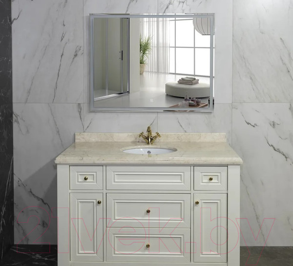 Изображение товара Зеркало Пекам Greta 110x80 / greta-110x80s (с подсветкой, с сенсором на прикосновение)