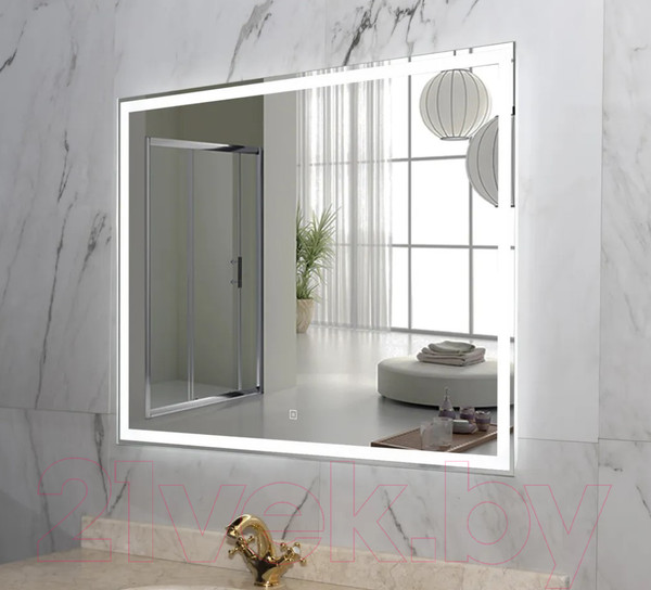 Изображение товара Зеркало Пекам Greta 110x80 / greta-110x80s (с подсветкой, с сенсором на прикосновение)