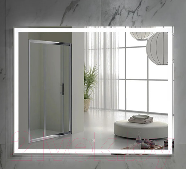 Изображение товара Зеркало Пекам Greta 110x80 / greta-110x80s (с подсветкой, с сенсором на прикосновение)