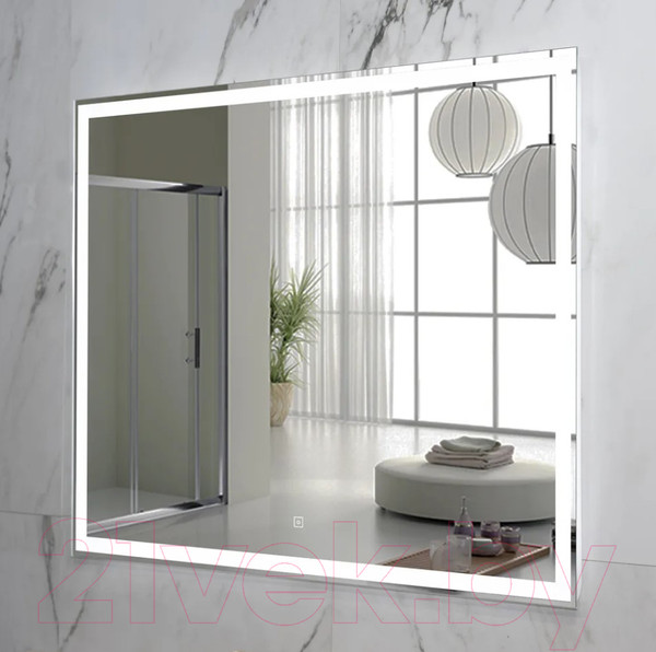 Изображение товара Зеркало Пекам Greta 110x80 / greta-110x80s (с подсветкой, с сенсором на прикосновение)