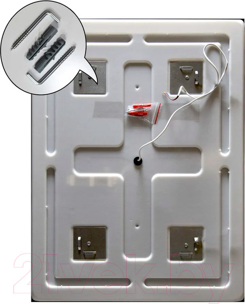 Изображение товара Зеркало Пекам Greta 80x140 / greta-80x140spcl (с подсветкой, с сенсором на прикосновение, подогрев, часы)