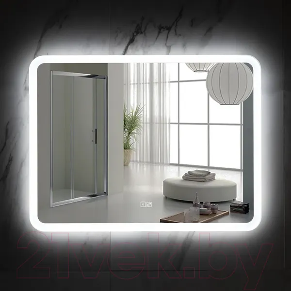 Изображение товара Зеркало Пекам Marta 140x80 / marta-140x80sp (с подсветкой, с двойным сенсором на прикосновение, подогрев)