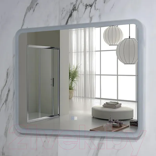 Изображение товара Зеркало Пекам Marta 140x80 / marta-140x80sp (с подсветкой, с двойным сенсором на прикосновение, подогрев)