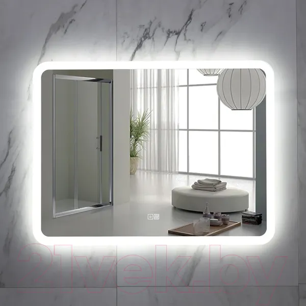 Изображение товара Зеркало Пекам Marta 140x80 / marta-140x80sp (с подсветкой, с двойным сенсором на прикосновение, подогрев)