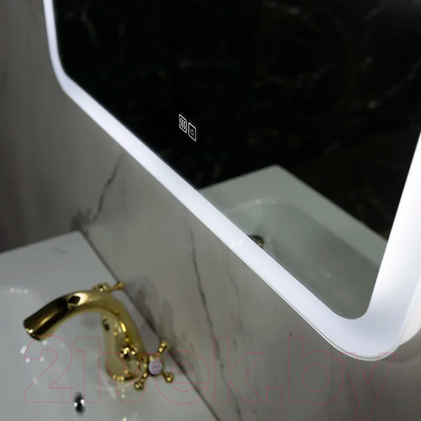 Изображение товара Зеркало Пекам Marta 80x110 / marta-80x110sp (с подсветкой, с двойным сенсором на прикосновение, подогрев)