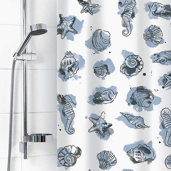 Изображение товара Шторка-занавеска для ванны Вилина Посейдон 6984-007 (180x180, черный)