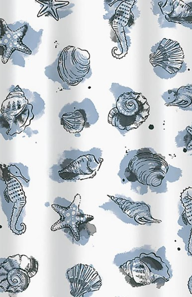 Изображение товара Шторка-занавеска для ванны Вилина Посейдон 6984-007 (180x180, черный)