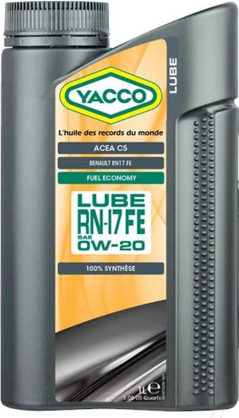 Изображение товара Моторное масло Yacco Lube RN17 0W20 FE (1л)