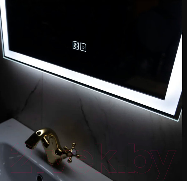 Изображение товара Зеркало Пекам Greta 80x110 / greta-80x110sp (с подсветкой, с двойным сенсором на прикосновение, подогрев)