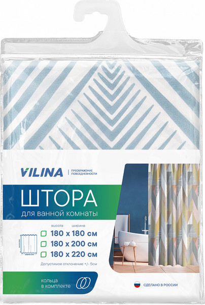 Изображение товара Шторка-занавеска для ванны Вилина 6666-2214-1 (180x180, византийский орнамент)