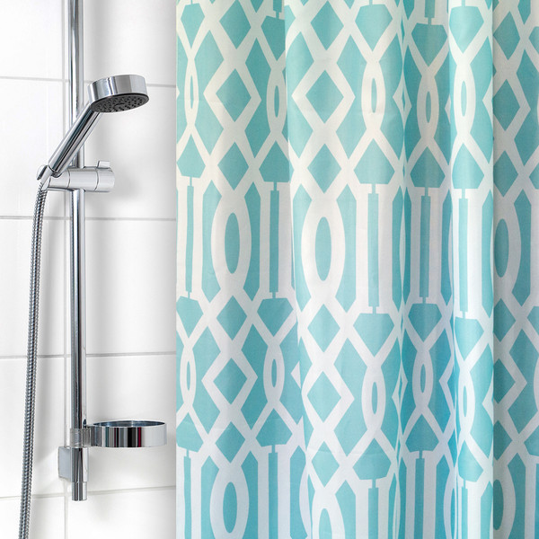 Изображение товара Шторка-занавеска для ванны Вилина 6666-2228-2 (180x180, решетка голубая)