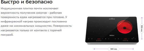 Изображение товара Электрическая настольная плита Kitfort KT-164