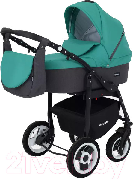 Изображение товара Детская универсальная коляска Rant Dream 2 в 1 (08, серый/темно-зеленый)