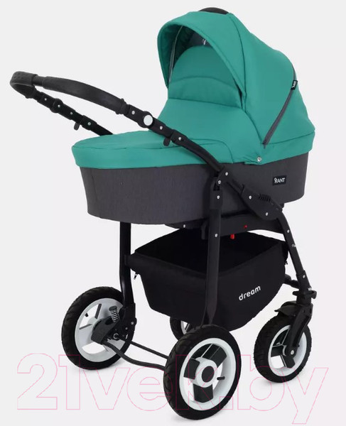 Изображение товара Детская универсальная коляска Rant Dream 2 в 1 (08, серый/темно-зеленый)