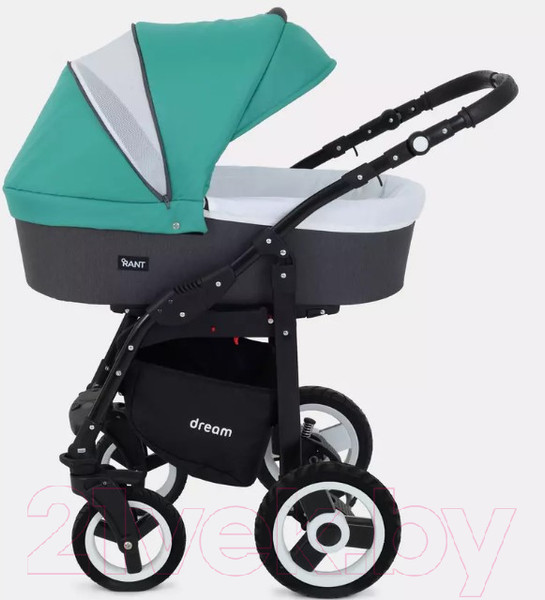 Изображение товара Детская универсальная коляска Rant Dream 2 в 1 (08, серый/темно-зеленый)