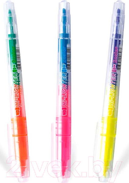 Изображение товара Набор маркеров CrowN Multi Hi-Lighter Twin / H2-1000-B/3 (3шт)