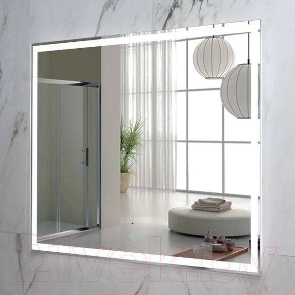 Изображение товара Зеркало Пекам Greta 140x80 / greta-140x80B (с подсветкой, с бесконтактным сенсором)