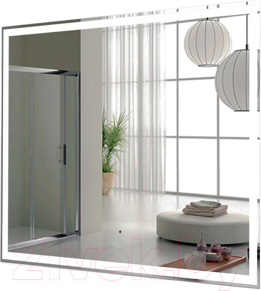 Изображение товара Зеркало Пекам Greta 140x80 / greta-140x80B (с подсветкой, с бесконтактным сенсором)