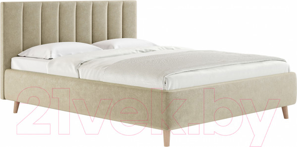 Изображение товара Каркас кровати Сонум Alma 160x200 (микровелюр кремовый)