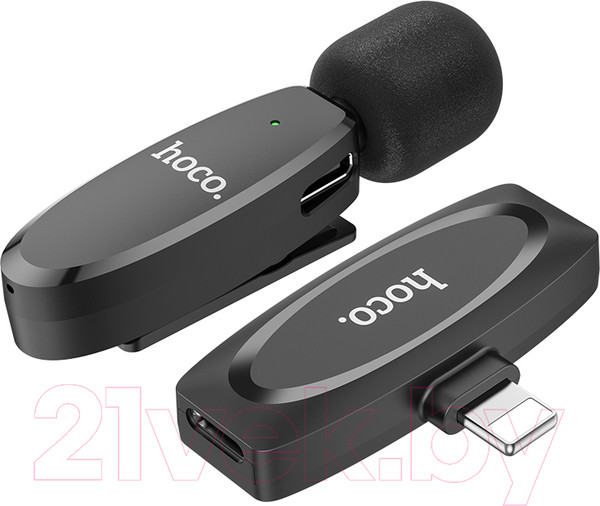 Изображение товара Радиосистема микрофонная Hoco L15 Lightning (черный)