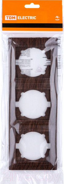 Изображение товара Рамка для выключателей и розеток TDM Лама SQ1815-0434 (венге)