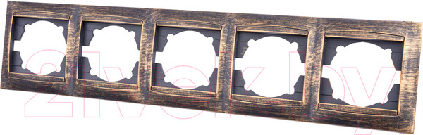 Изображение товара Рамка для выключателей и розеток TDM Лама SQ1815-0782 (старинная бронза)