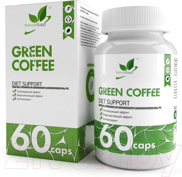 Изображение товара Пищевая добавка NaturalSupp Экстракт зеленого кофе (60капсул)