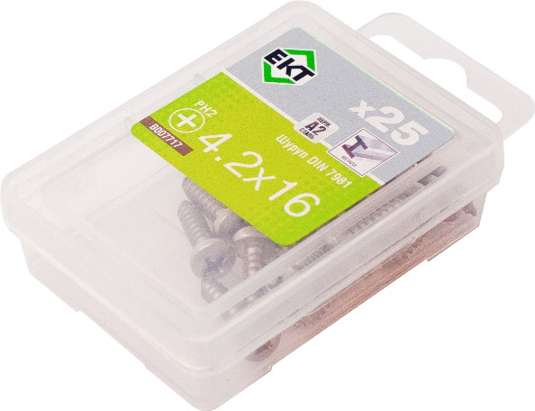 Изображение товара Шуруп ЕКТ С полукруглой головкой PH 4.2x16 DIN7981 / B007717 (25шт, сталь)