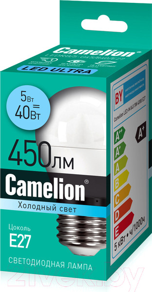 Изображение товара Лампа Camelion LEDRB/5-G45/840/E27 / 15060