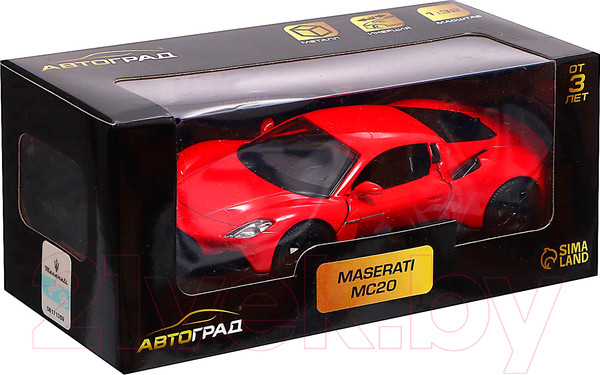Изображение товара Автомобиль игрушечный Автоград Maserati MC20 / 9170909 (красный)