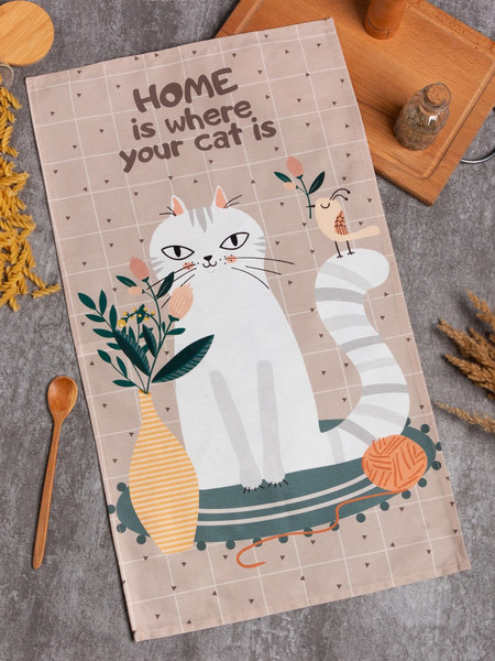 Изображение товара Полотенце Этель Белая кошечка / 7635074