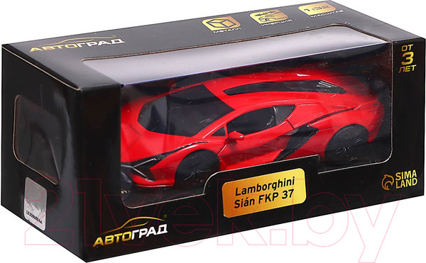 Изображение товара Масштабная модель автомобиля Автоград Lamborghini Sian FKP 37 / 9170906 (красный)