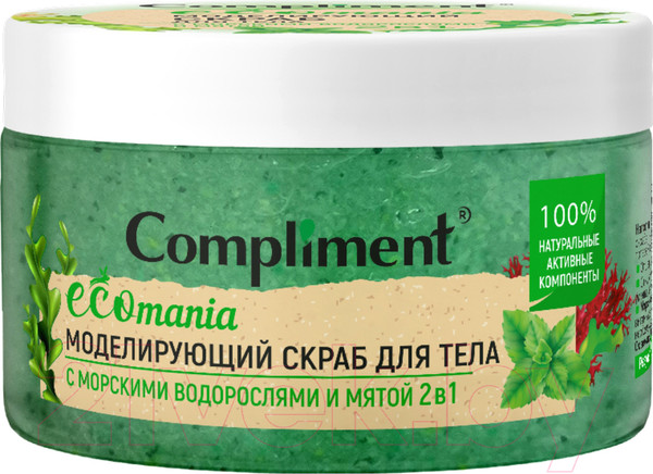 Изображение товара Скраб для тела Compliment Ecomania С морскими водорослями и мятой (250мл)